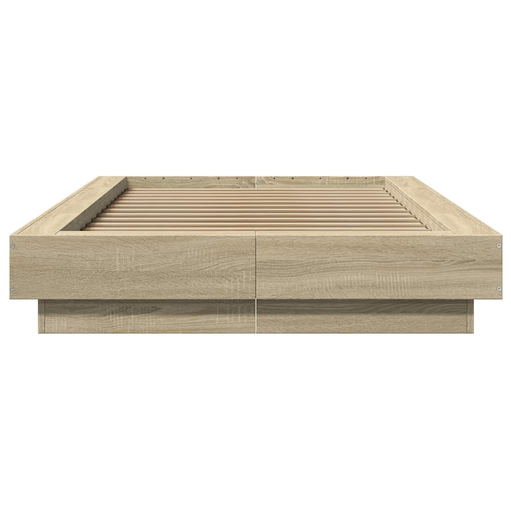 Bed Frame without Mattress Sonoma Oak 100x200 cm - Image 4