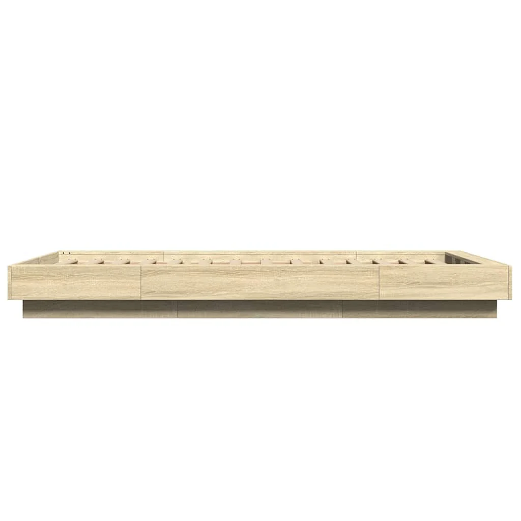 Bed Frame without Mattress Sonoma Oak 100x200 cm - Image 5