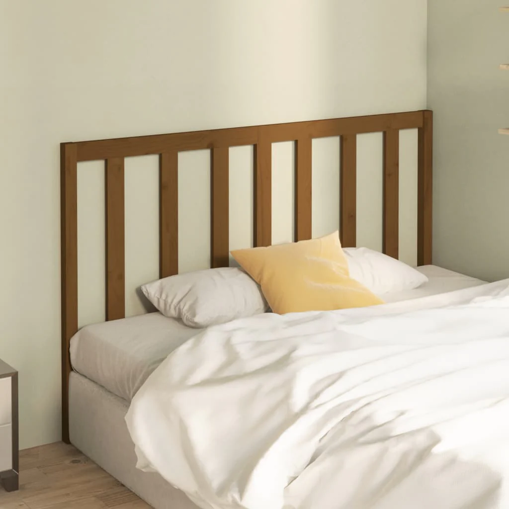 Bed Headboard Honey Brown 166x4x100 cm Solid Wood Pine - Image 3