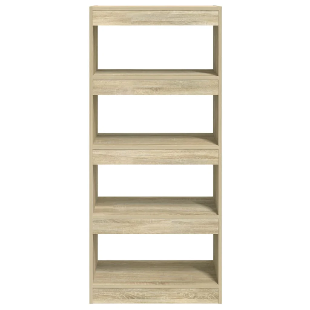 Book Cabinet/Room Divider Sonoma Oak 60x30x135 cm Engineered Wood - Image 5