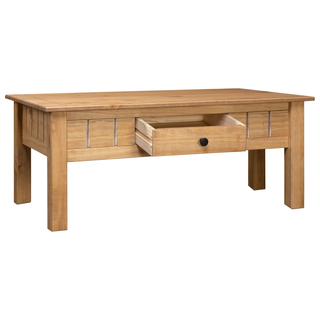 Coffee Table 100x60x45 cm Solid Pine Wood Panama Range - Image 3