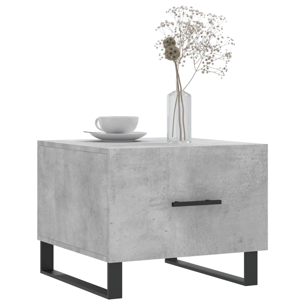 Coffee Table Concrete Grey 50x50x40 cm Engineered Wood - Image 3