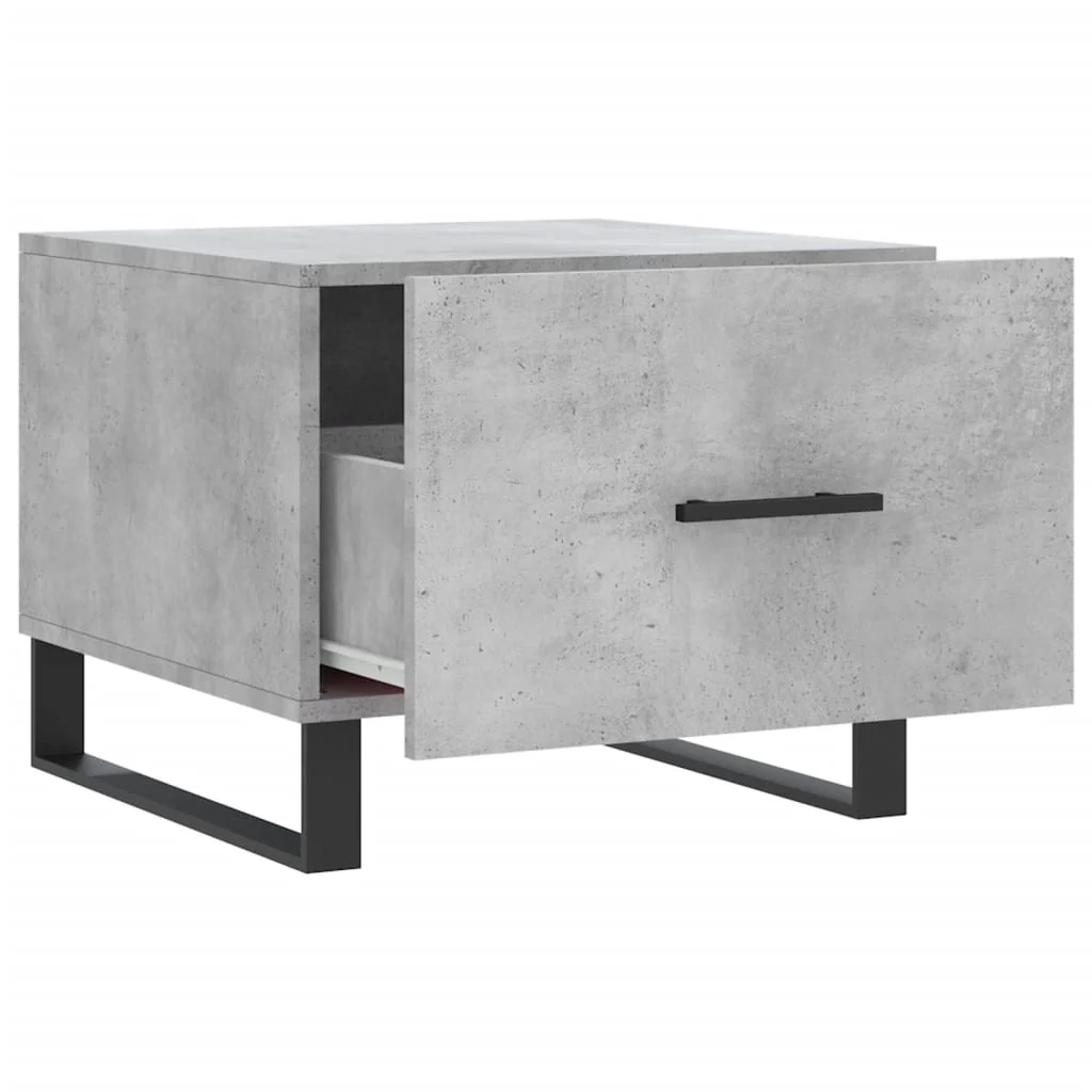 Coffee Table Concrete Grey 50x50x40 cm Engineered Wood - Image 6