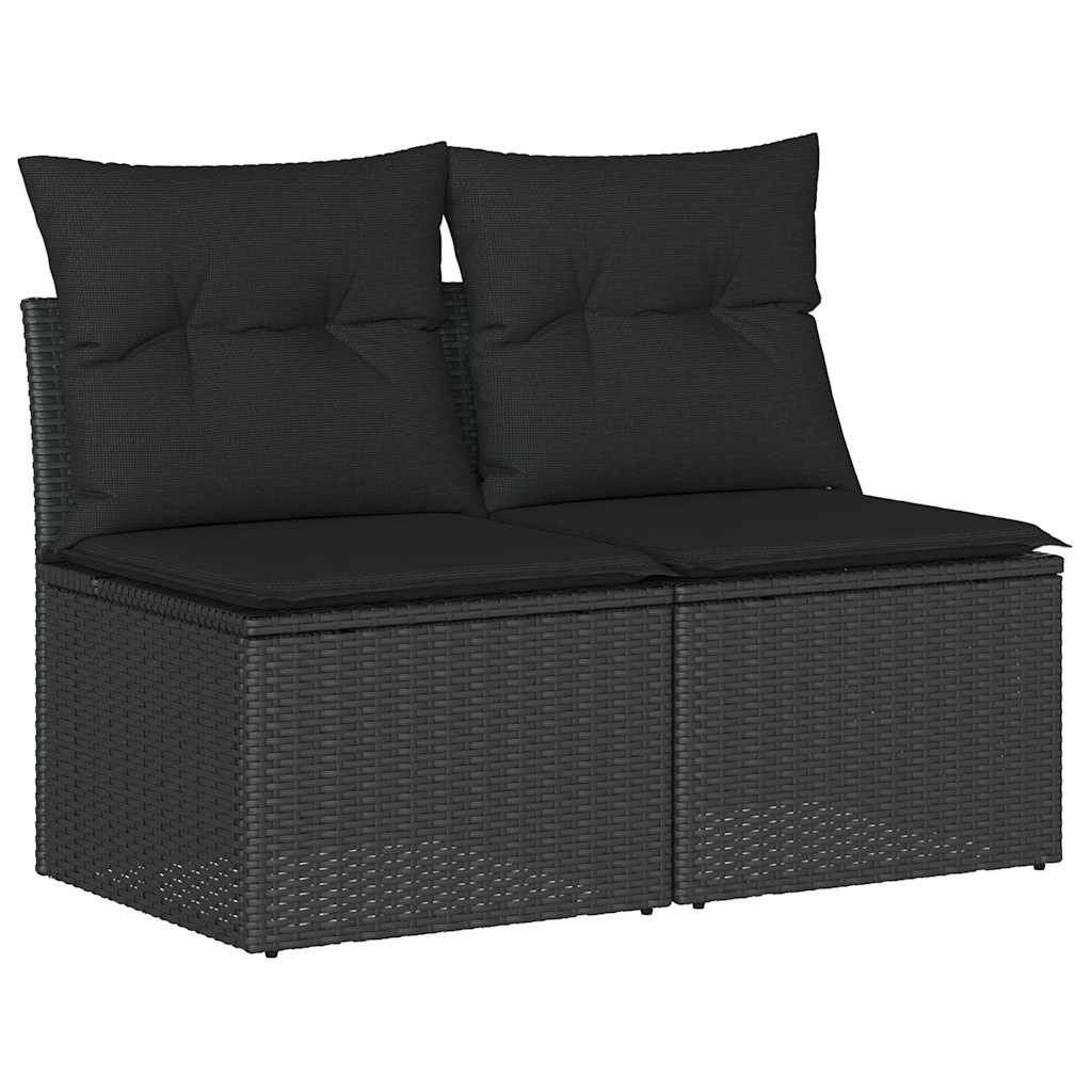 Outdoor Patio Poly Rattan 2 Seater Garden Sofa Chair Seat With Cushions & Storage - Image 11