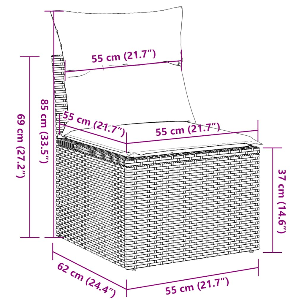 Outdoor Patio Poly Rattan 2 Seater Garden Sofa Chair Seat With Cushions & Storage - Image 17