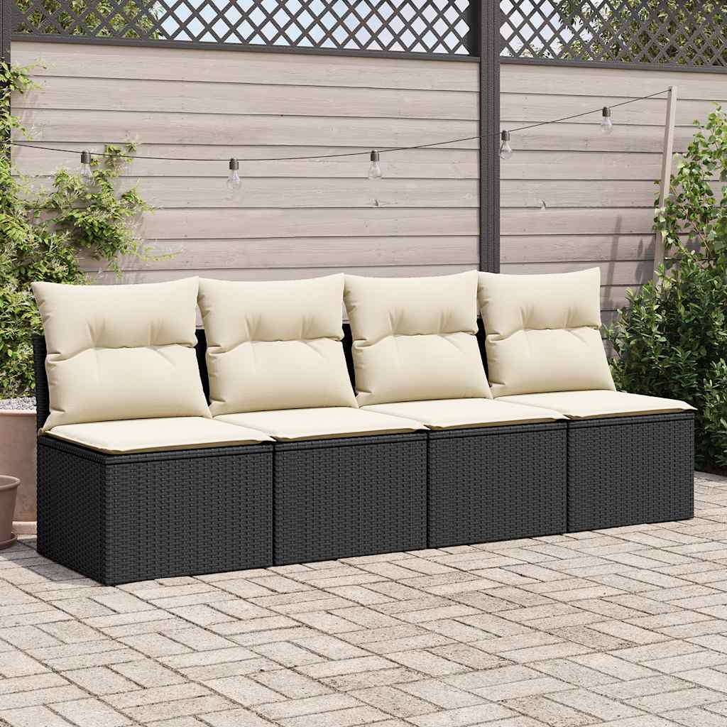 Outdoor Patio Poly Rattan 2 Seater Garden Sofa Chair Seat With Cushions & Storage - Image 5