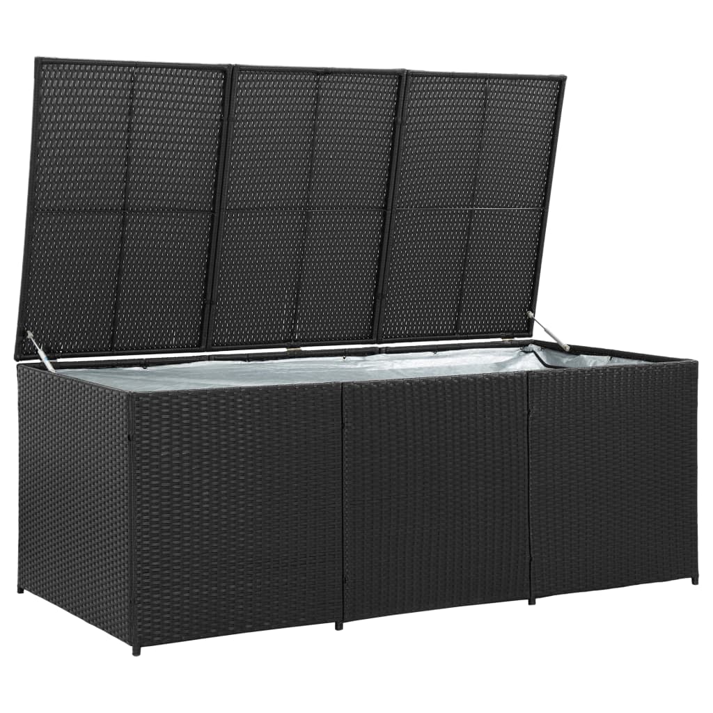 Outdoor Patio Poly Rattan Large Garden Storage Box Cushion Boxes Cabinet Unit - Image 10