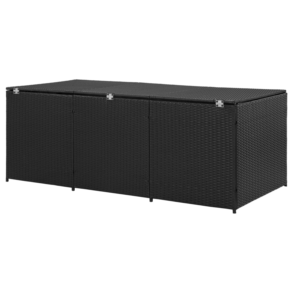 Outdoor Patio Poly Rattan Large Garden Storage Box Cushion Boxes Cabinet Unit - Image 13