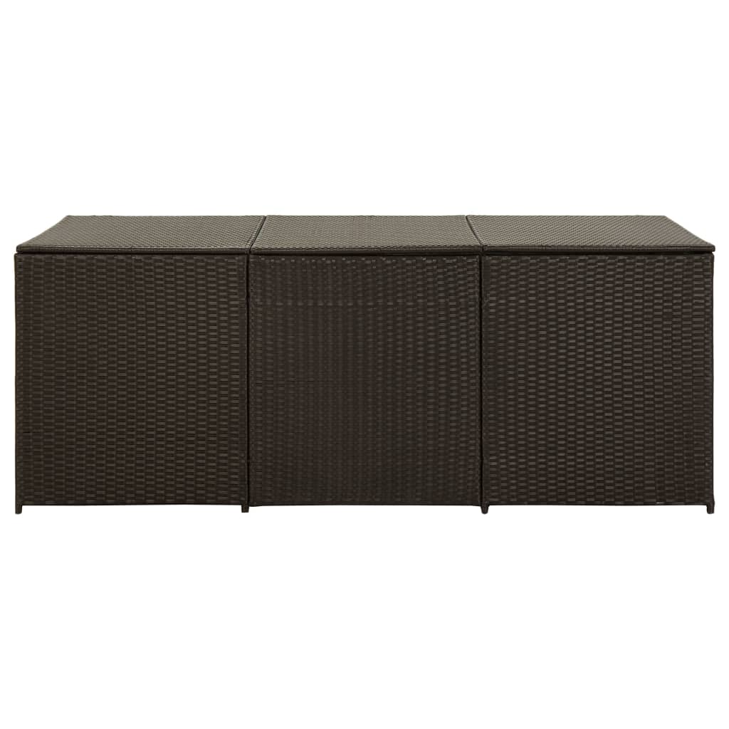 Outdoor Patio Poly Rattan Large Garden Storage Box Cushion Boxes Cabinet Unit - Image 19