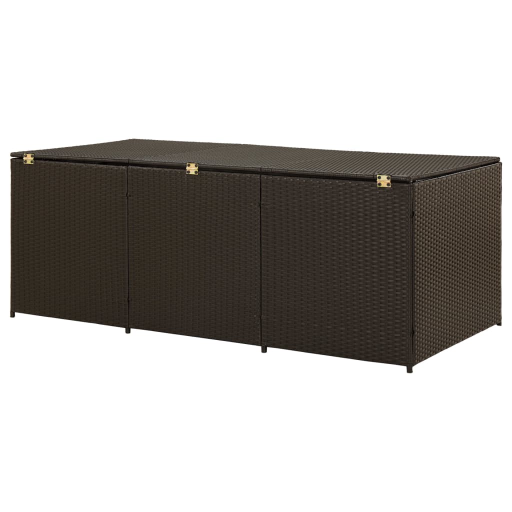 Outdoor Patio Poly Rattan Large Garden Storage Box Cushion Boxes Cabinet Unit - Image 21