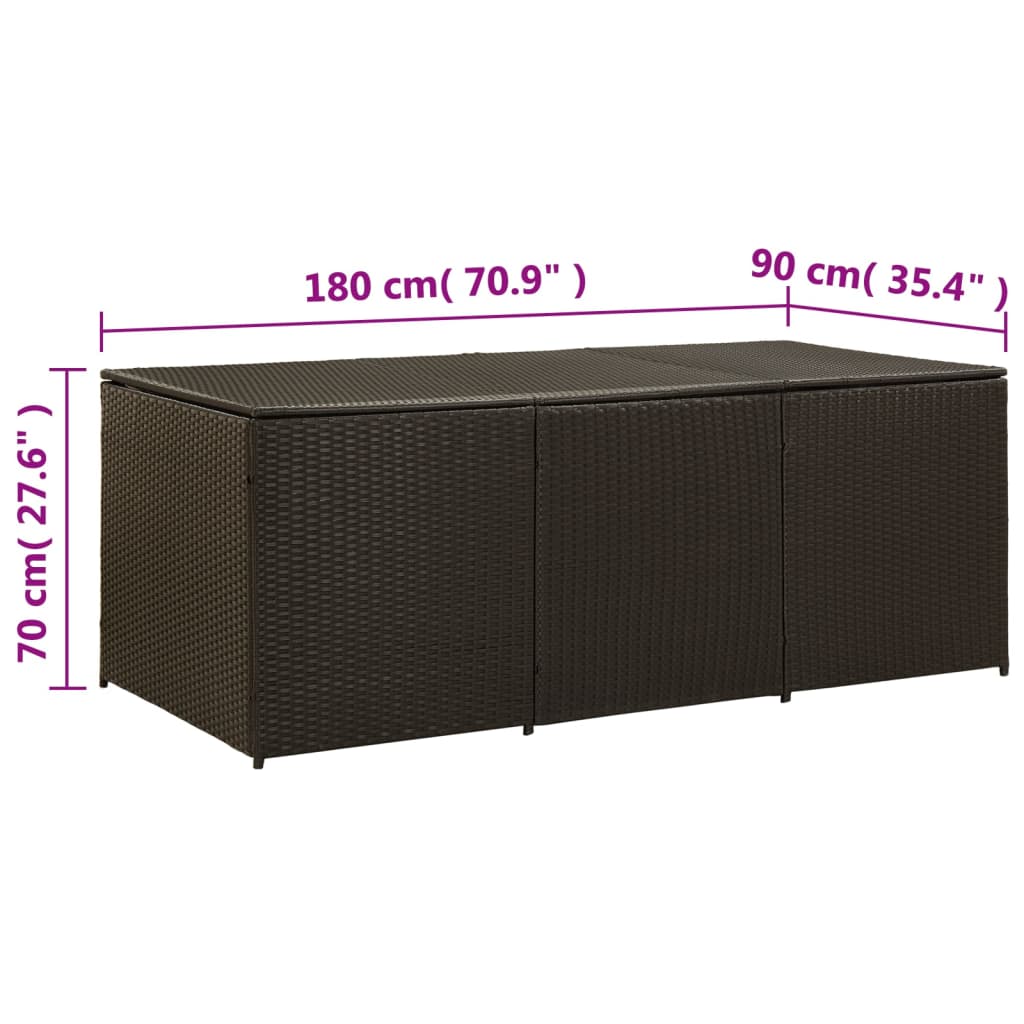 Outdoor Patio Poly Rattan Large Garden Storage Box Cushion Boxes Cabinet Unit - Image 24