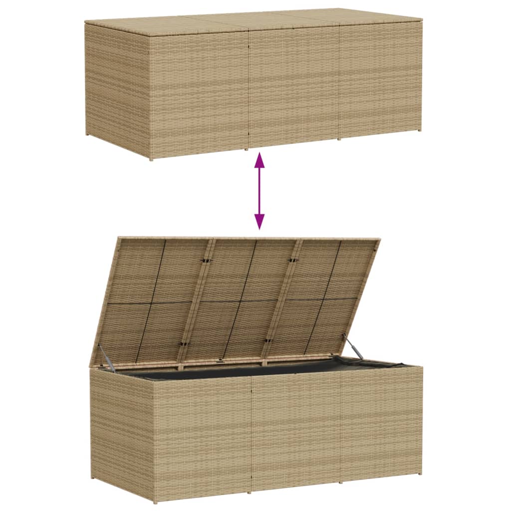 Outdoor Patio Poly Rattan Large Garden Storage Box Cushion Boxes Cabinet Unit - Image 31