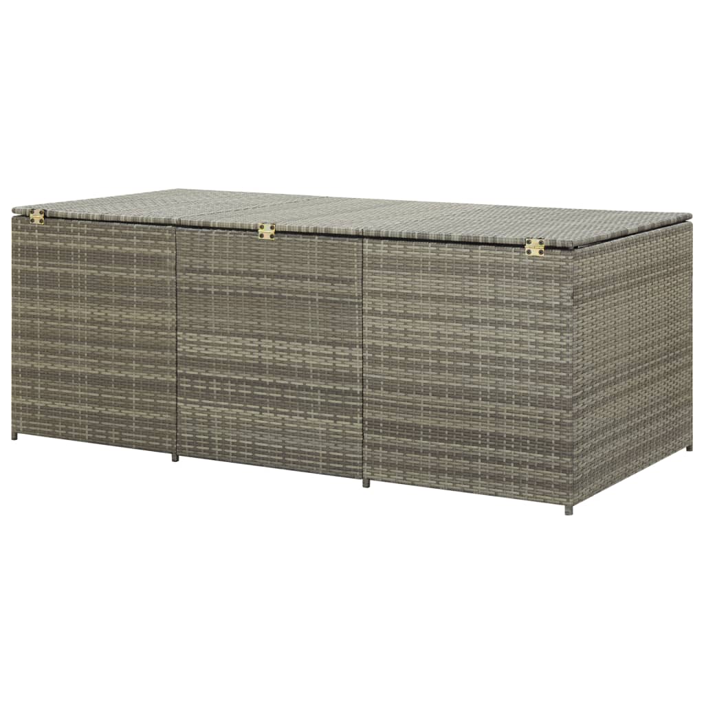 Outdoor Patio Poly Rattan Large Garden Storage Box Cushion Boxes Cabinet Unit - Image 6