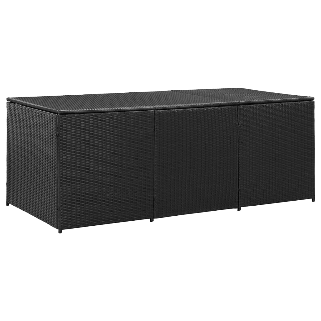 Outdoor Patio Poly Rattan Large Garden Storage Box Cushion Boxes Cabinet Unit - Image 9