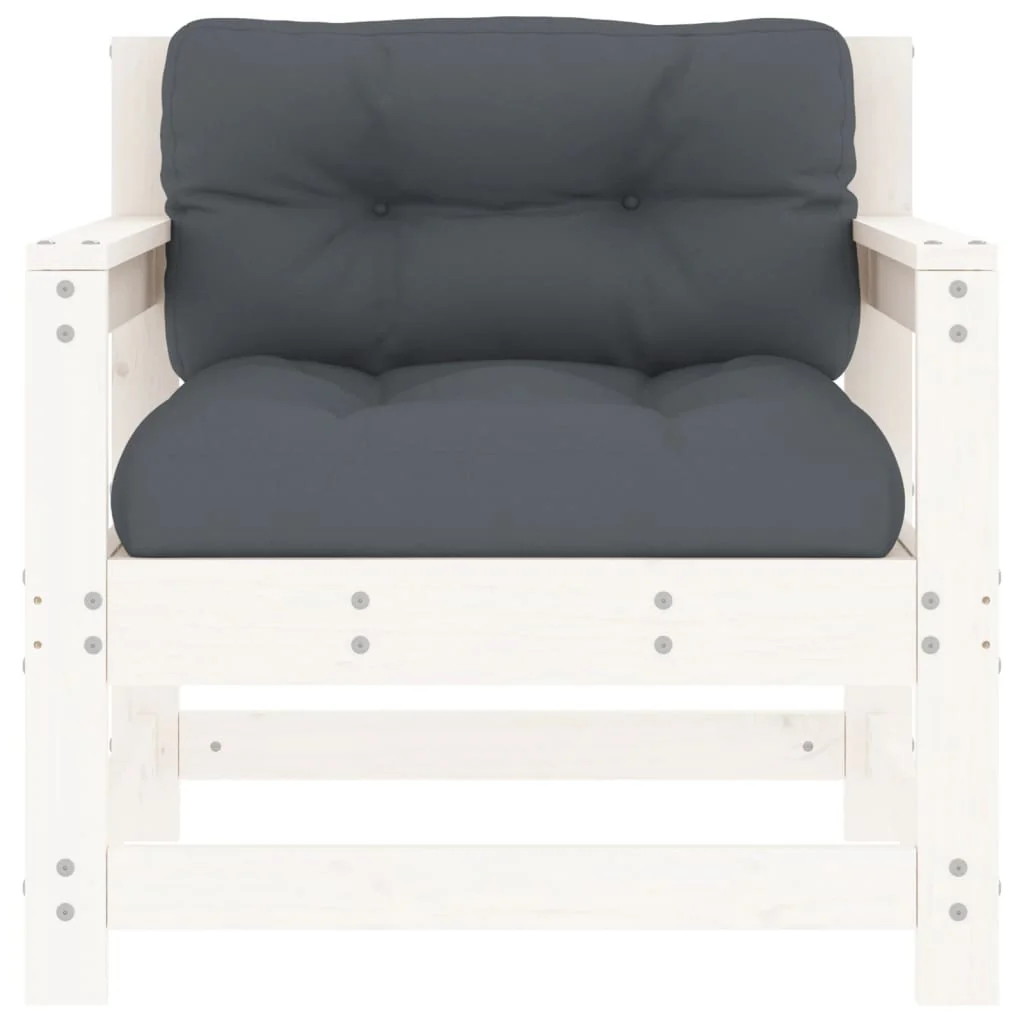 Outdoor Patio Wooden 2pcs Garden Chairs Set With Cushions Pine Wood Frame Seats - Image 26