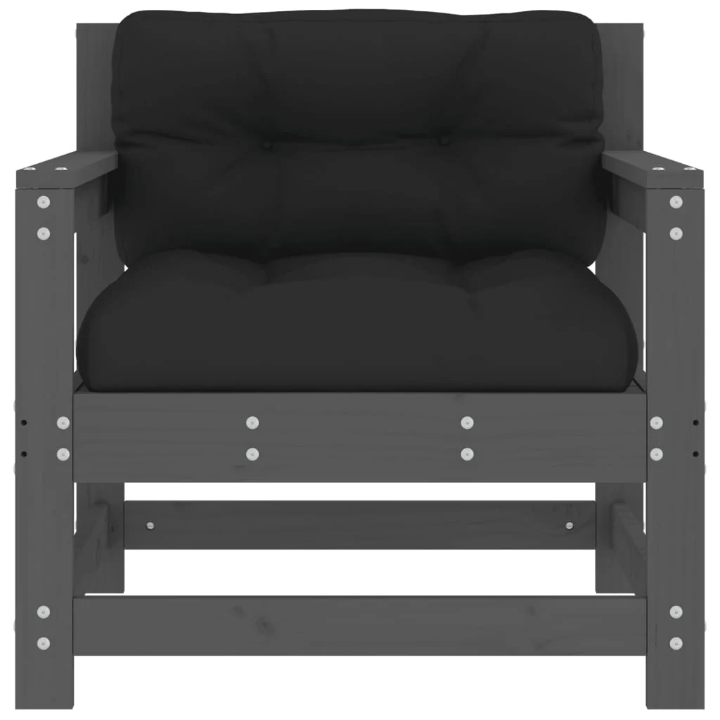 Outdoor Patio Wooden 2pcs Garden Chairs Set With Cushions Pine Wood Frame Seats - Image 37