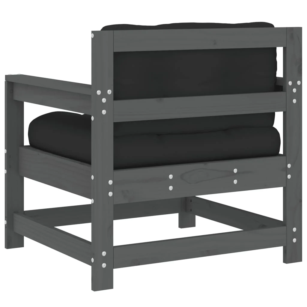 Outdoor Patio Wooden 2pcs Garden Chairs Set With Cushions Pine Wood Frame Seats - Image 39