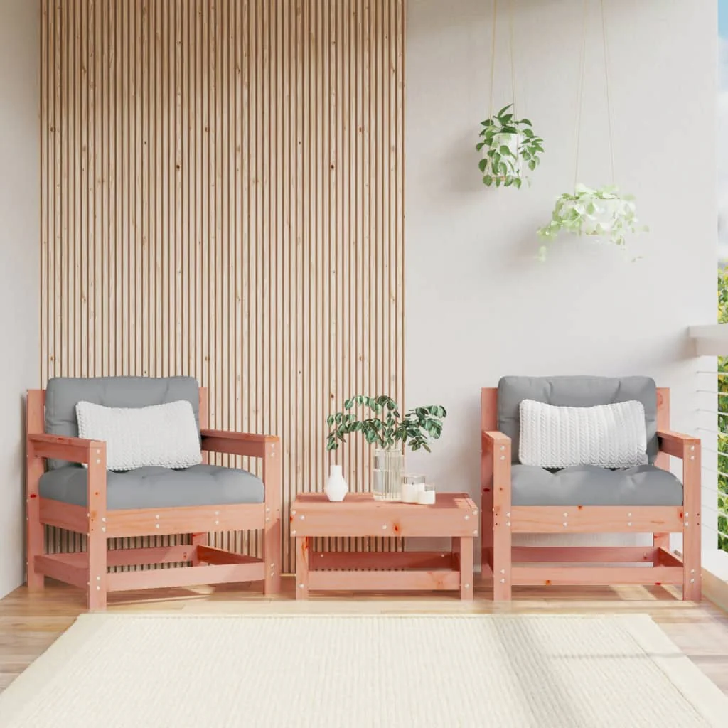 Outdoor Patio Wooden 2pcs Garden Chairs Set With Cushions Pine Wood Frame Seats - Image 44