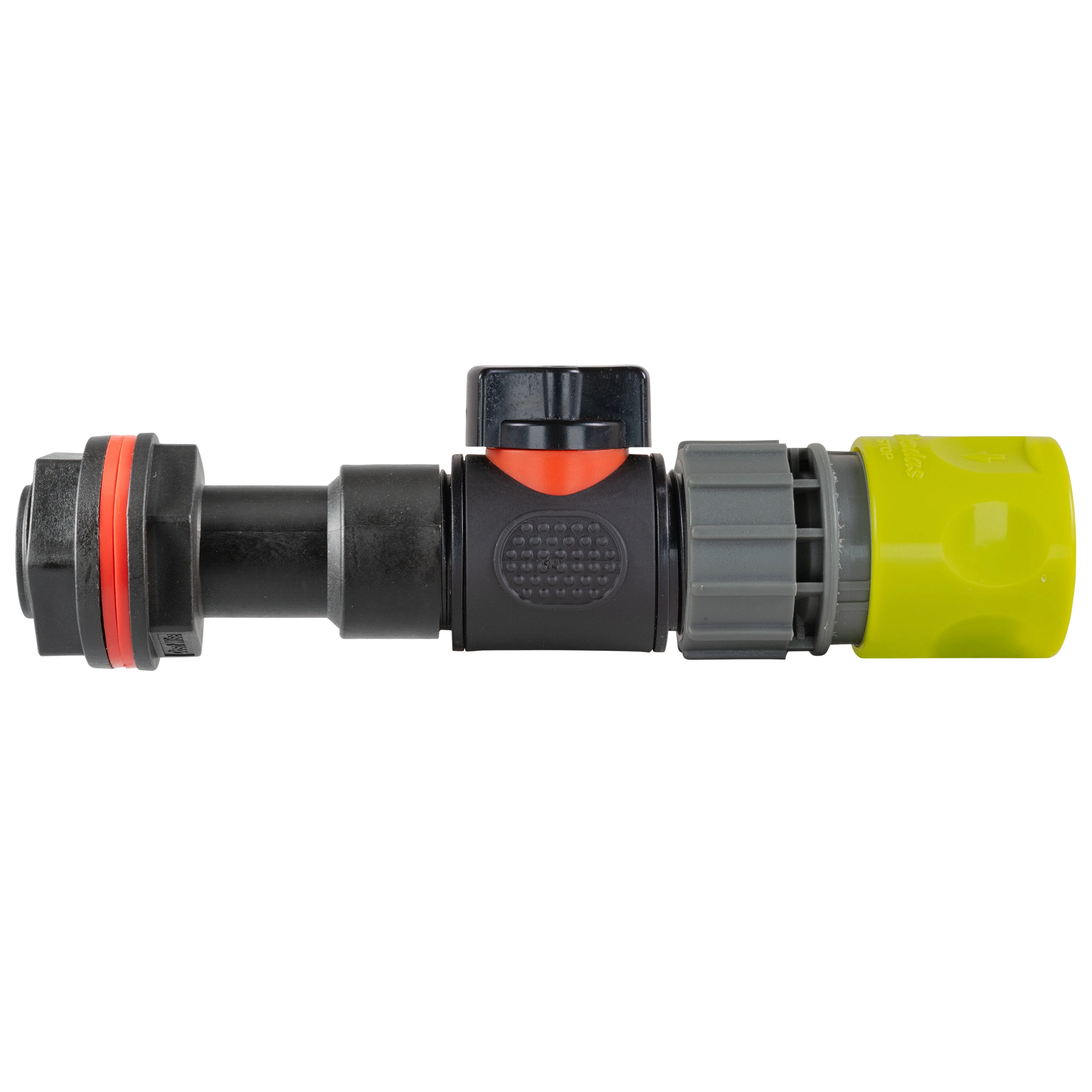 Water Butt Extension Kit 3/4" with In-Line Valve + Female Quick Connector Lime - Image 3