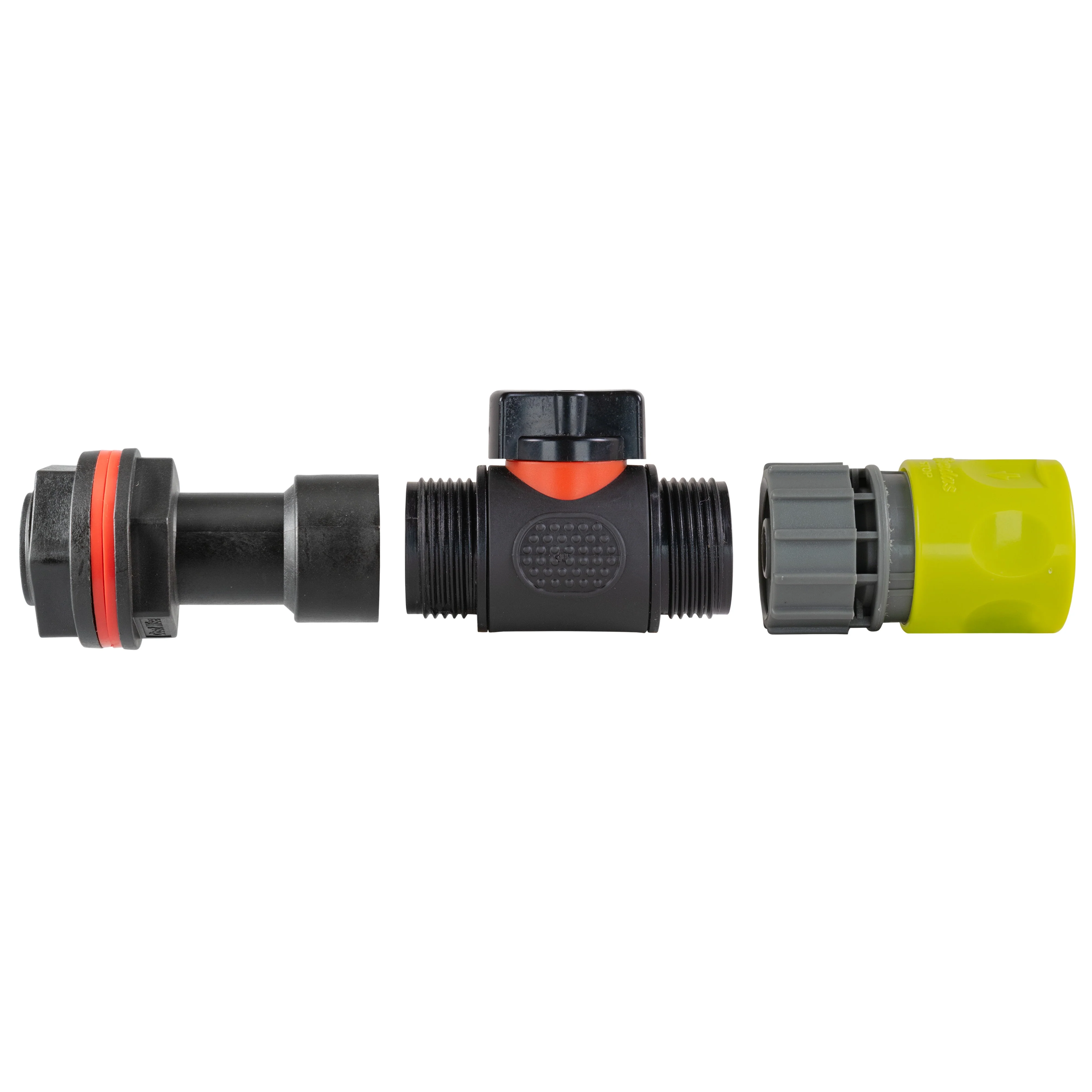 Water Butt Extension Kit 3/4" with In-Line Valve + Female Quick Connector Lime - Image 4