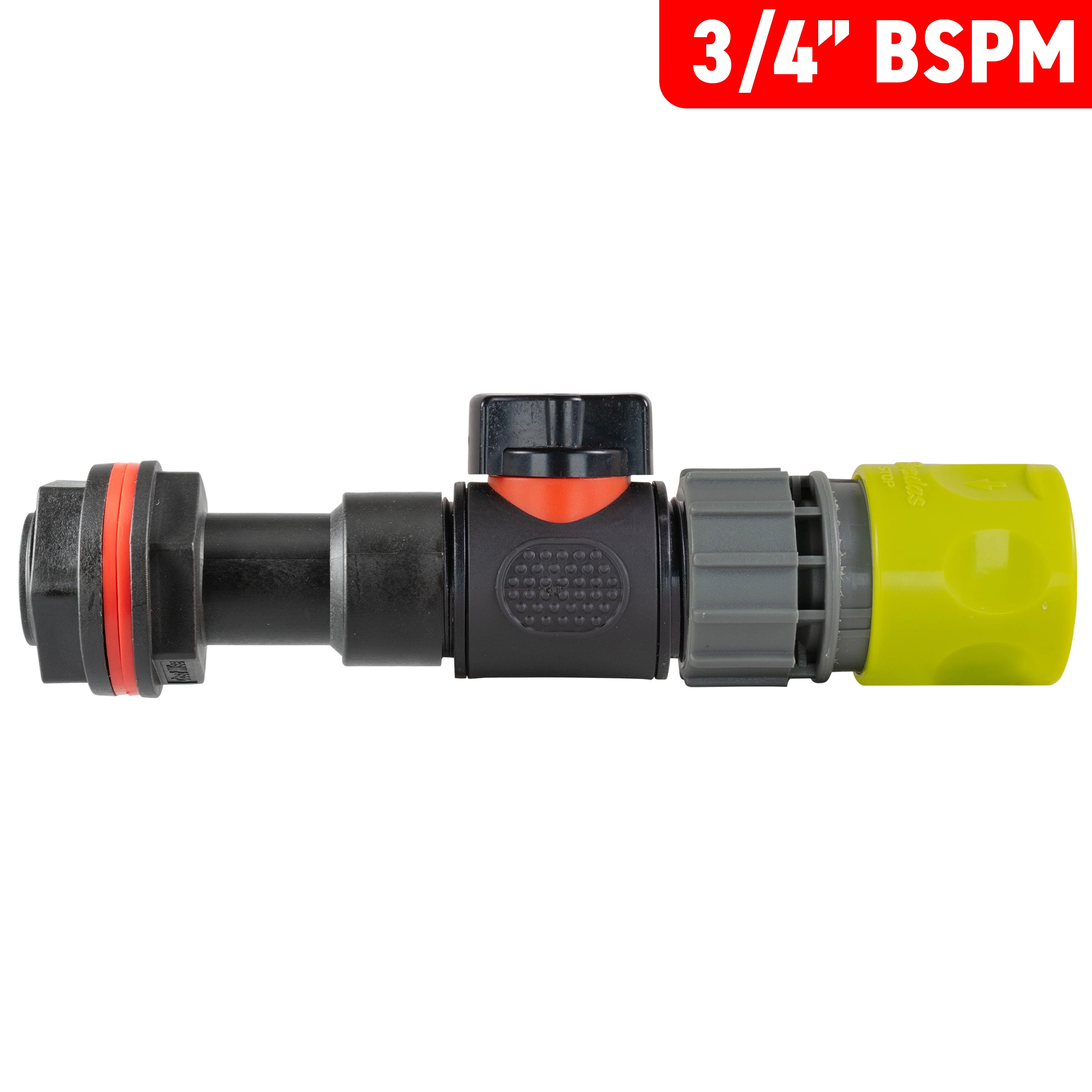 Water Butt Extension Kit 3/4" with In-Line Valve + Female Quick Connector Lime - Image 6
